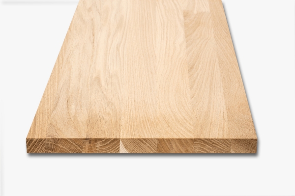Solid wood edge glued panel Оak A/B 26 mm, full lamella, customized DIY